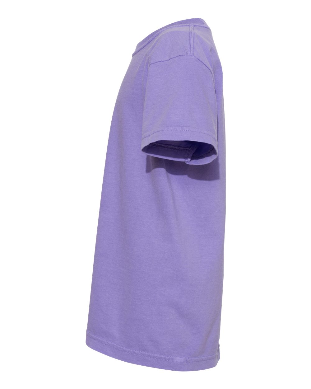 Left View of Violet Garment-Dyed Youth Heavyweight T-Shirt - 9018