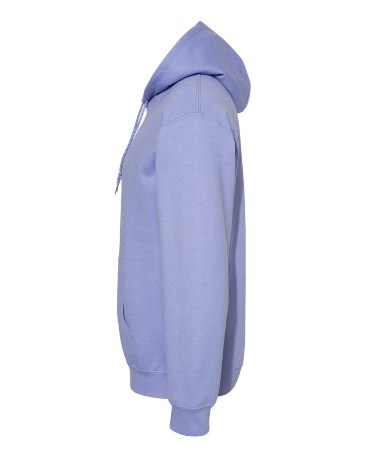 Left View of Violet Heavy Blend™ Hooded Sweatshirt - 18500