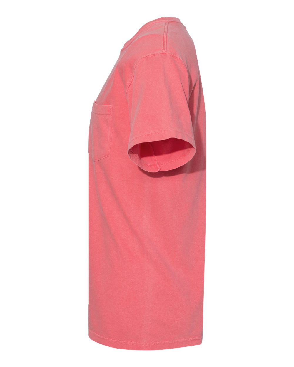 Left View of Watermelon Garment-Dyed Heavyweight Pocket T-Shirt - 6030