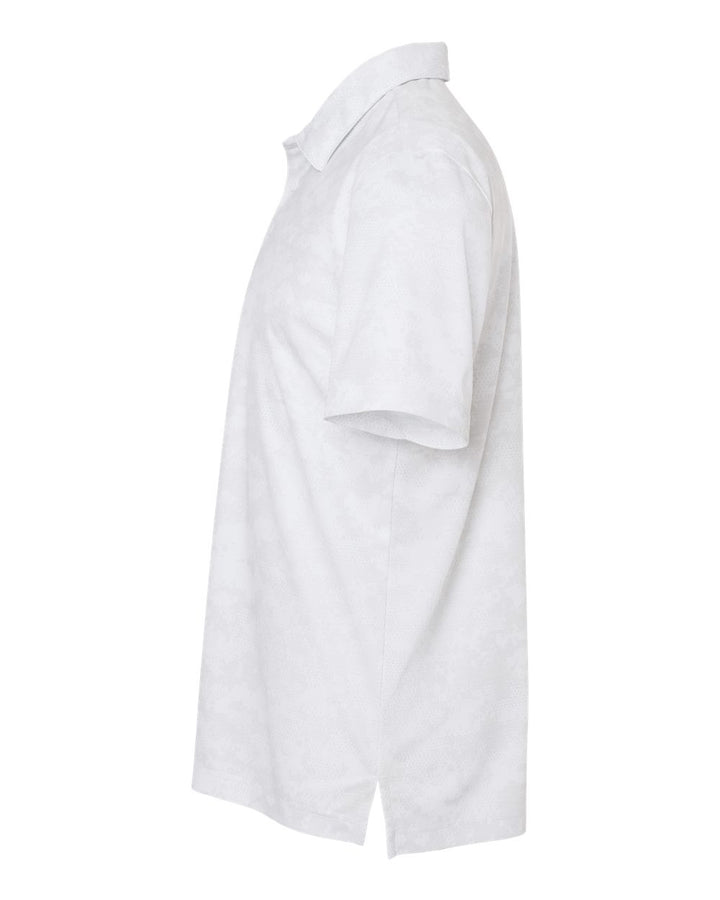 Left View of White Camo Polo - A550