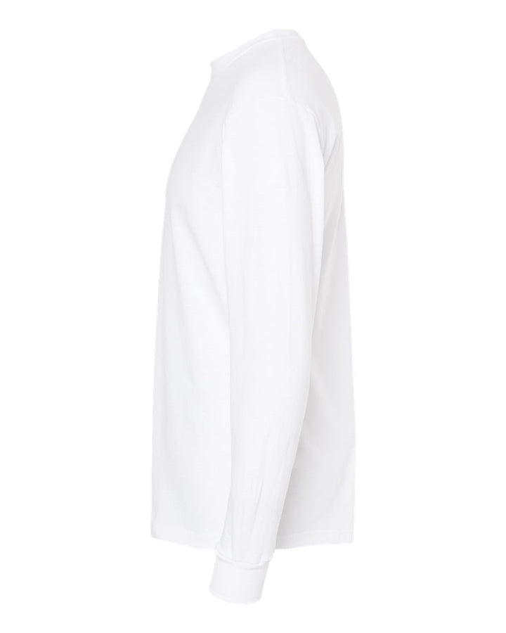 Left View of White Gold Soft Touch Long Sleeve T-Shirt - 4820