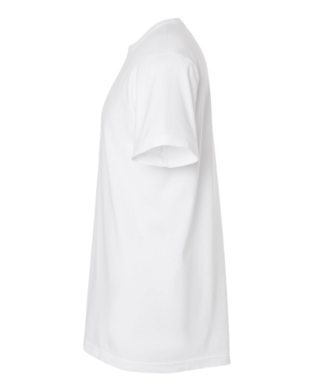 Left View of White Vintage Garment-Dyed T-Shirt - 6500M