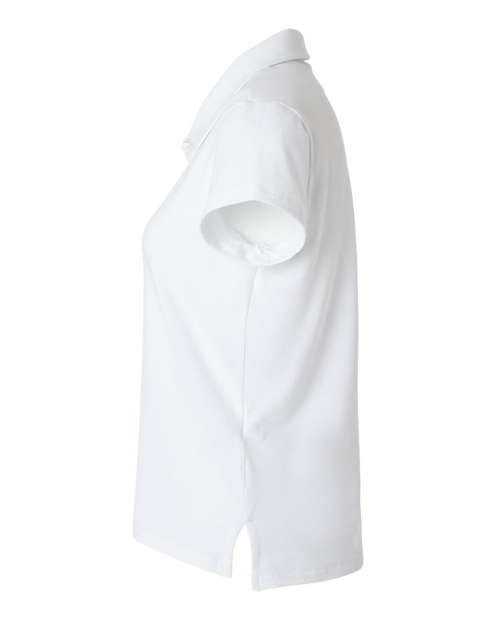 Left View of White Women's Blend Polo - A690