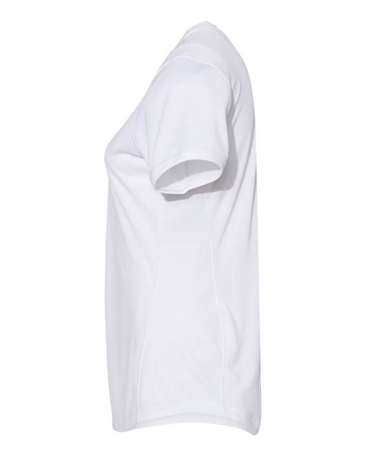 Left View of White Women's Sport T-Shirt - A377
