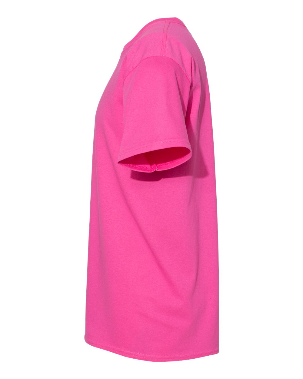 Left View of Wow Pink Essential-T T-Shirt - 5280