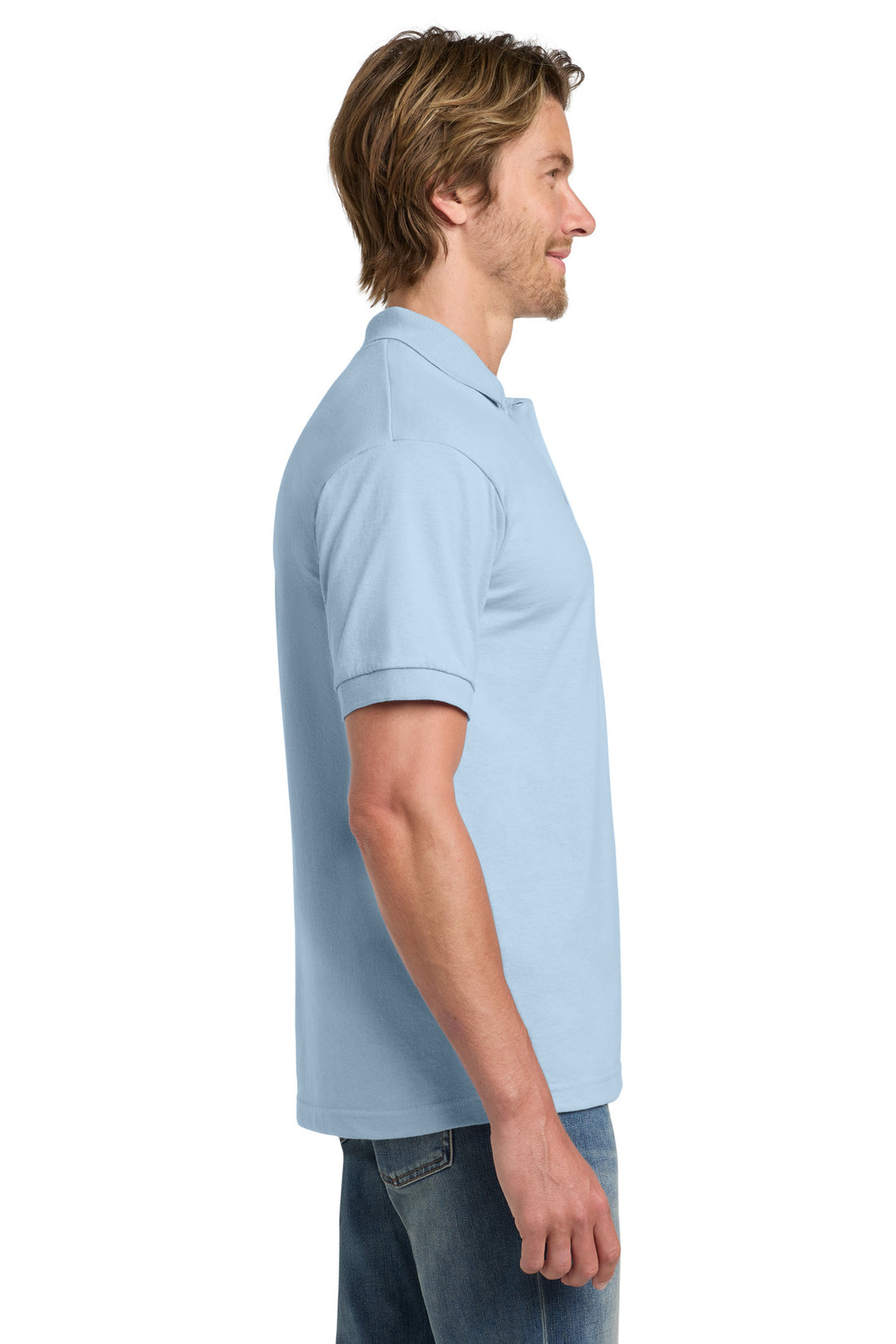 Light Blue Gildan - DryBlend 6-Ounce Jersey Knit Sport Shirt. 8800