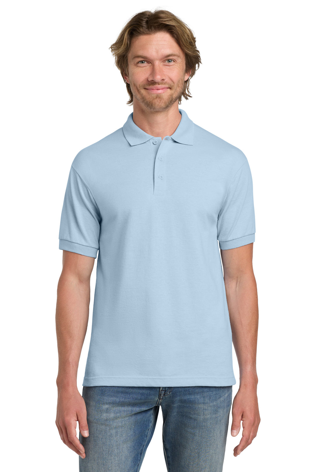 Light Blue Gildan - DryBlend 6-Ounce Jersey Knit Sport Shirt. 8800