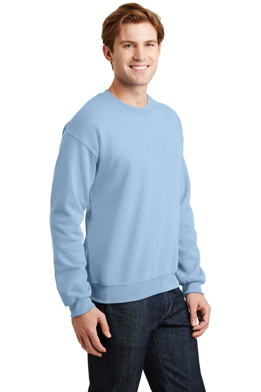 Light Blue Gildan Heavy Blend Crewneck Sweatshirt. 18000