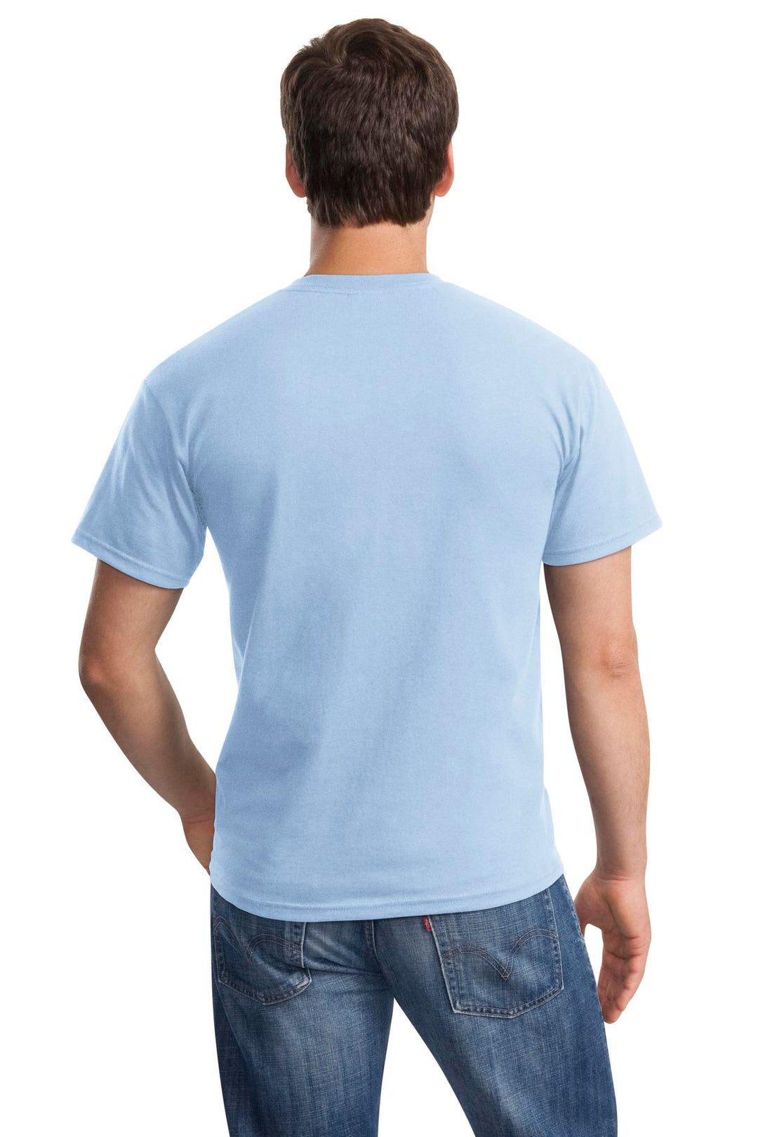 Light Blue Gildan - Ultra Cotton 100% US Cotton T-Shirt with Pocket. 2300