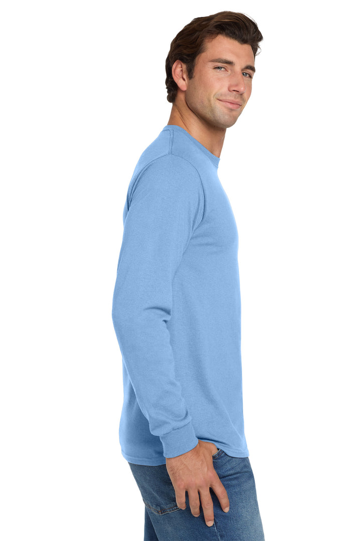Light Blue Jerzees - Dri-Power 50/50 Cotton/Poly Long Sleeve T-Shirt. 29LS