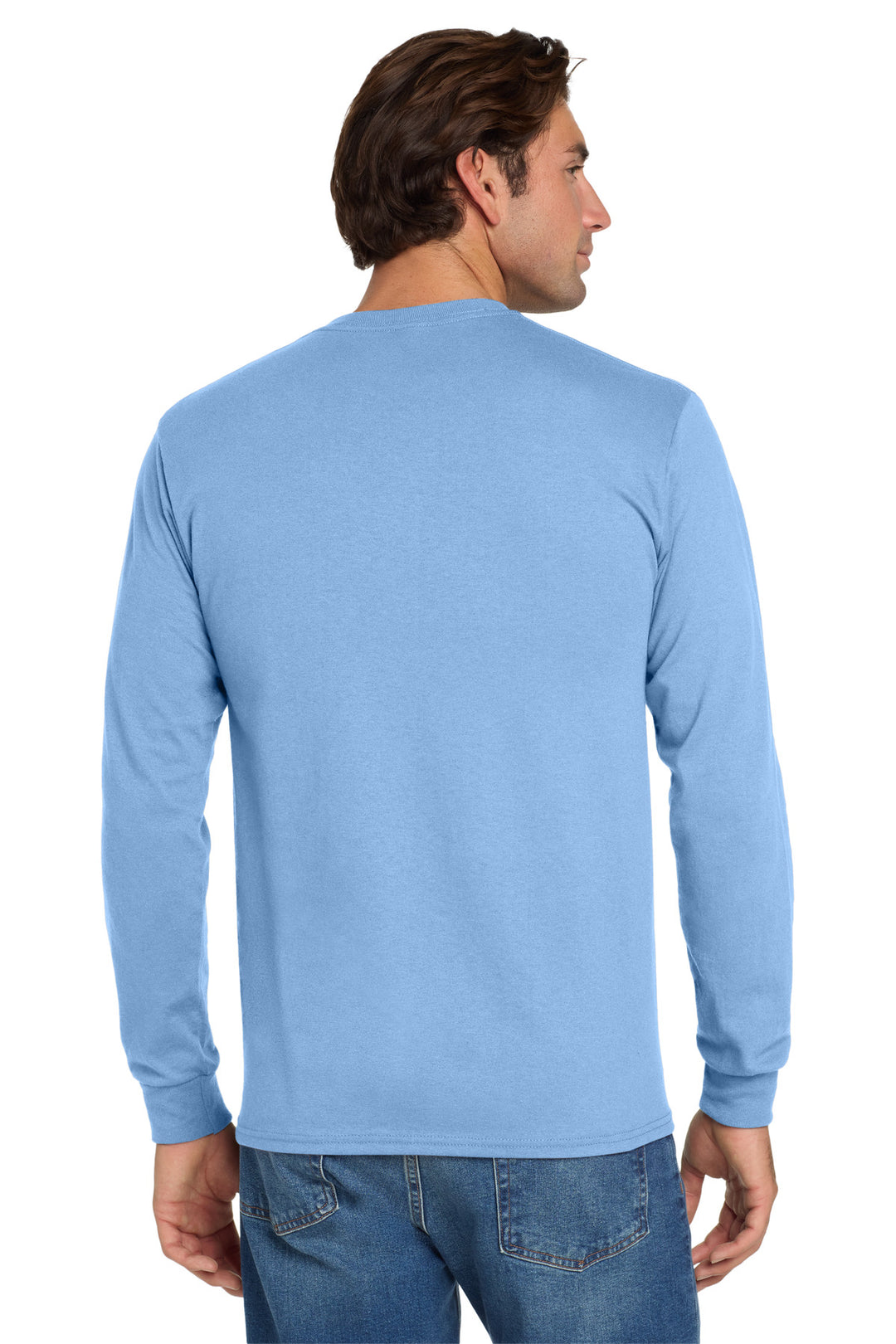 Light Blue Jerzees - Dri-Power 50/50 Cotton/Poly Long Sleeve T-Shirt. 29LS