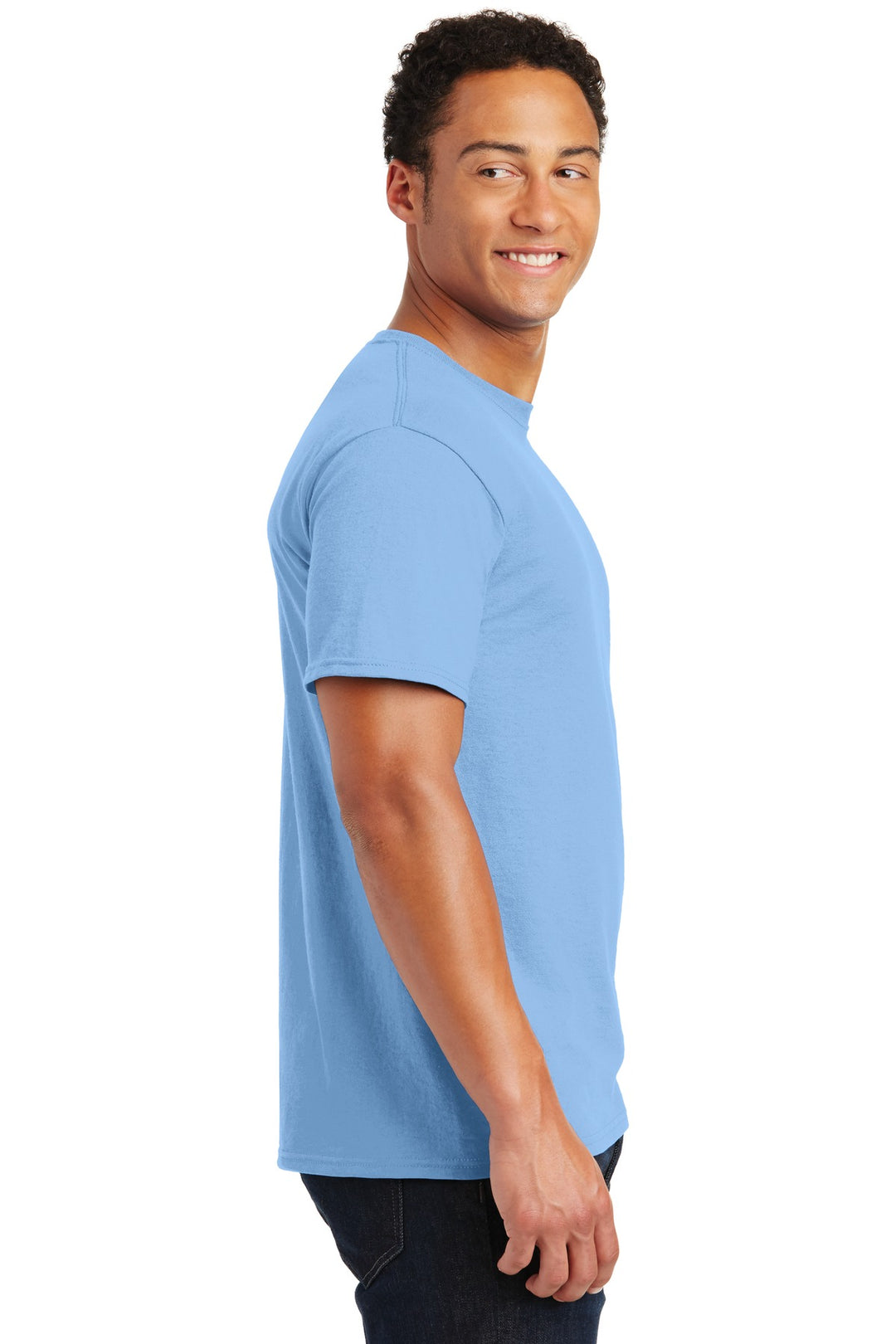 Light Blue Jerzees - Dri-Power 50/50 Cotton/Poly T-Shirt. 29M