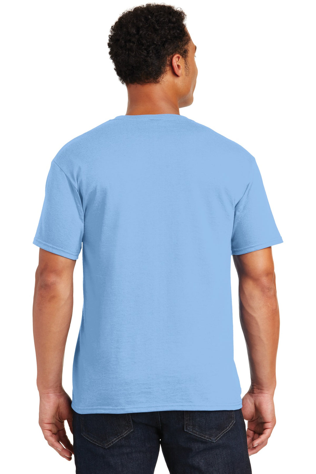 Light Blue Jerzees - Dri-Power 50/50 Cotton/Poly T-Shirt. 29M