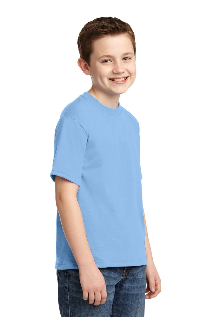 Light Blue Jerzees - Youth Dri-Power 50/50 Cotton/Poly T-Shirt. 29B