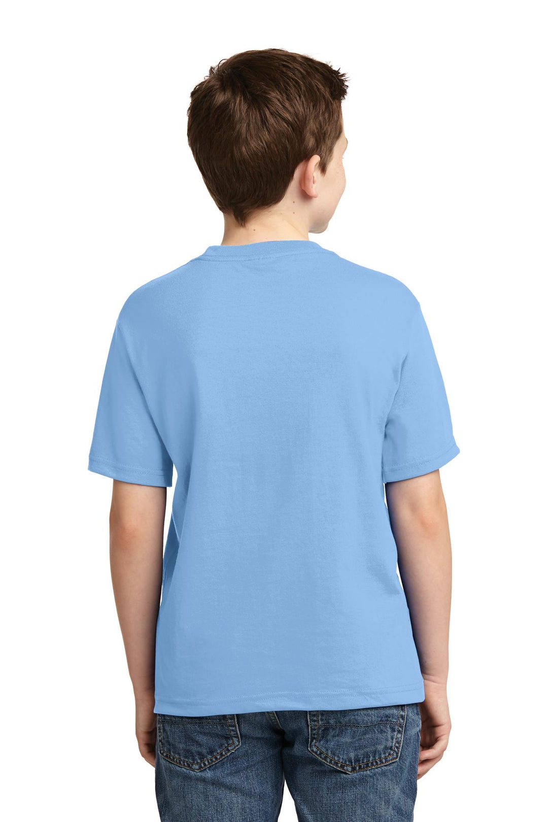 Light Blue Jerzees - Youth Dri-Power 50/50 Cotton/Poly T-Shirt. 29B