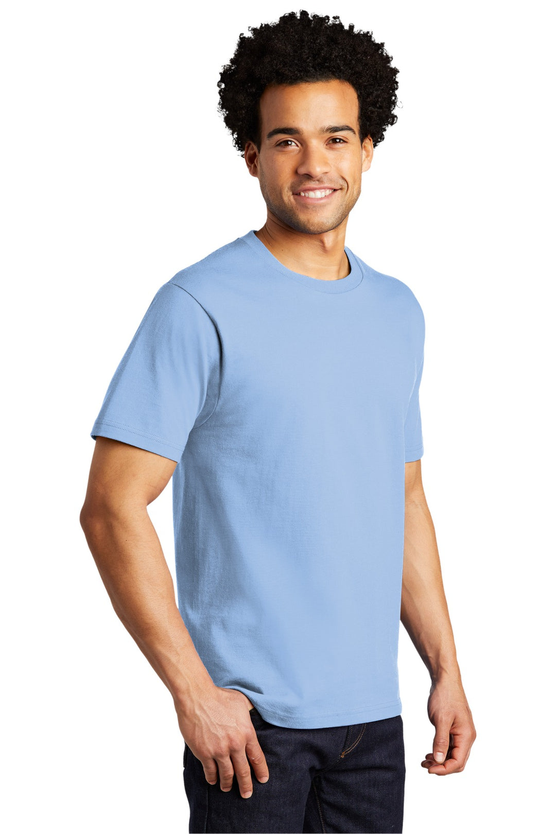 Light Blue Port & Company Bouncer Tee PC600
