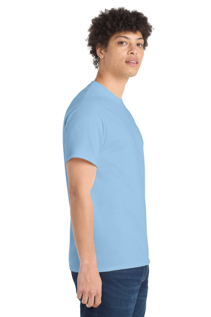 Light Blue Port & Company - Core Cotton Tee. PC54