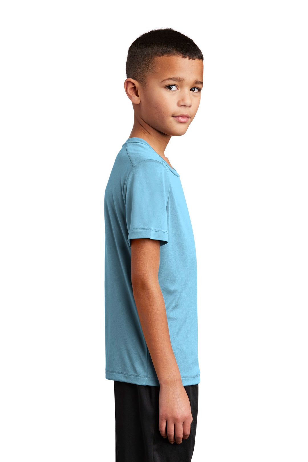 Light Blue Sport-Tek Youth Posi-UV Pro Tee. YST420