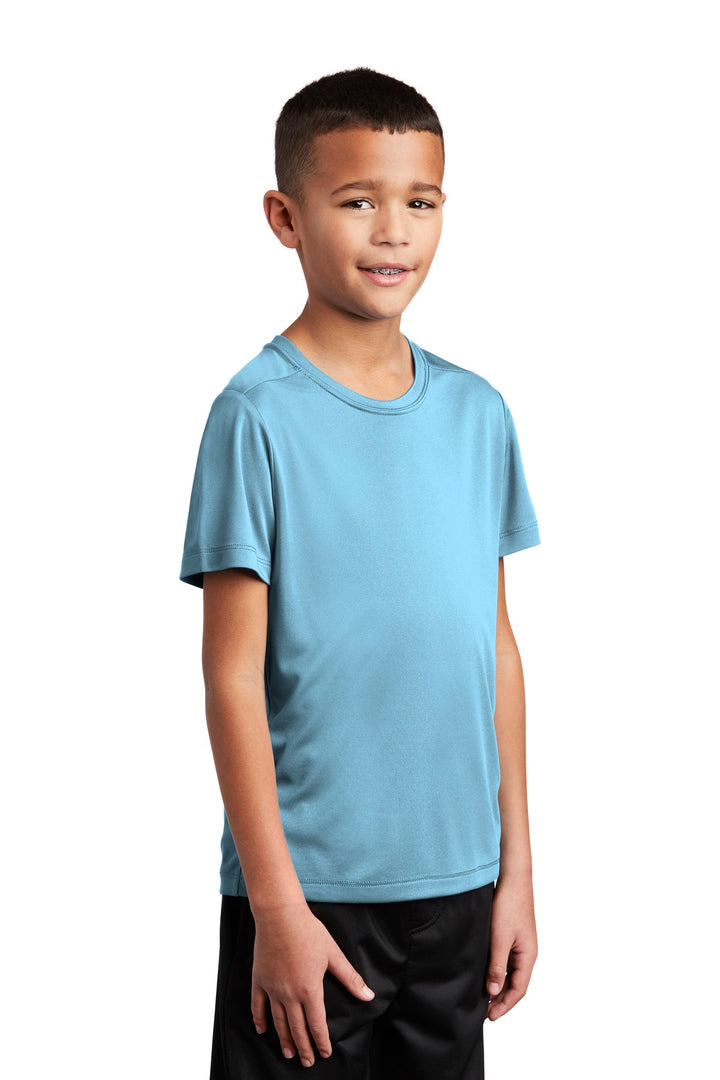 Light Blue Sport-Tek Youth Posi-UV Pro Tee. YST420