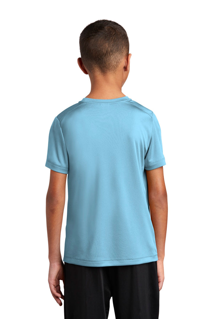 Light Blue Sport-Tek Youth Posi-UV Pro Tee. YST420