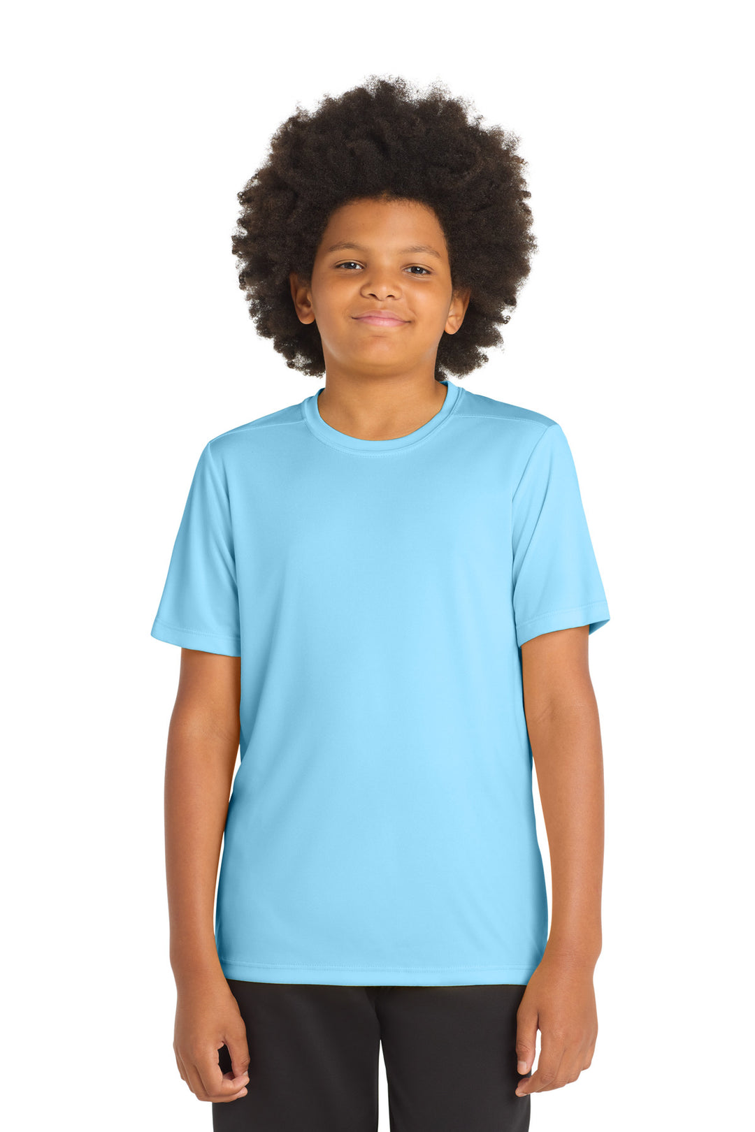 Light Blue Sport-Tek Youth Posi-UV Pro Tee. YST420