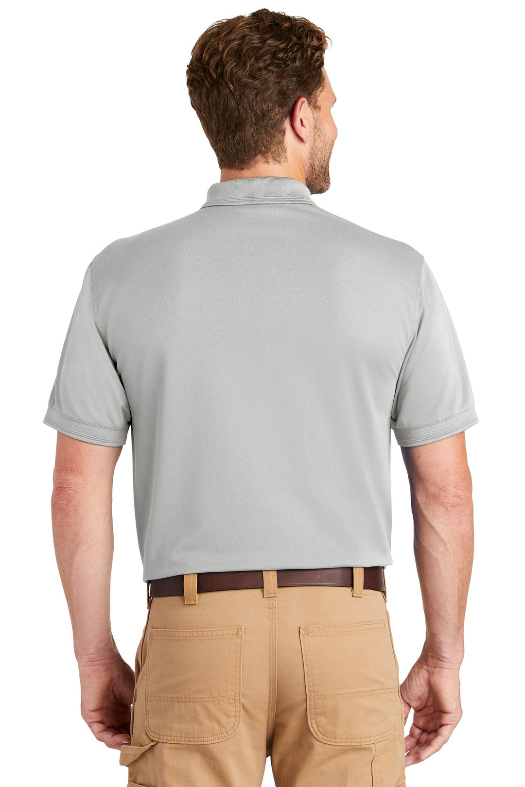 Light Grey CornerStone Industrial Snag-Proof Pique Pocket Polo. CS4020P