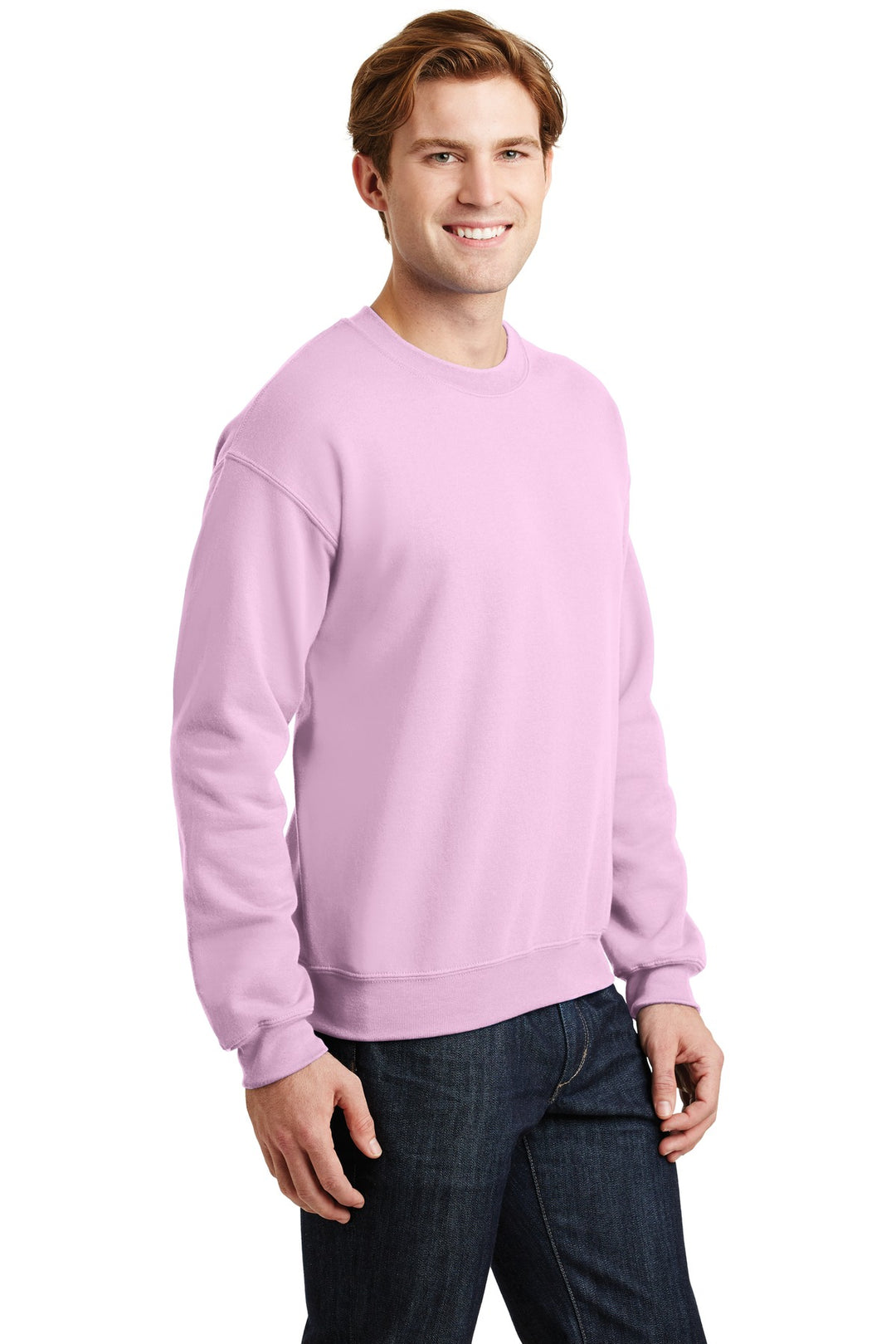 Light Pink Gildan Heavy Blend Crewneck Sweatshirt. 18000