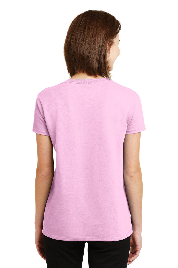 Light Pink Gildan Women's Ultra Cotton 100% US Cotton T-Shirt. 2000L