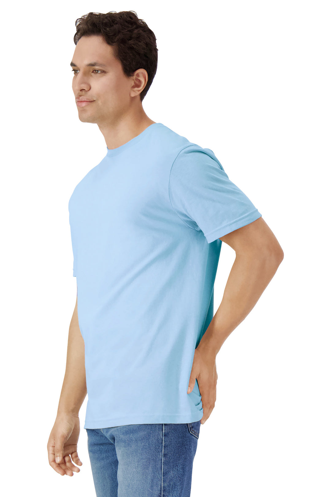 LightBlue Gildan Light Cotton Tee 3000