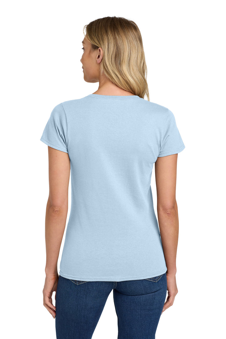 LightBlue Gildan Women's Heavy Cotton 100% Cotton T-Shirt. 5000L