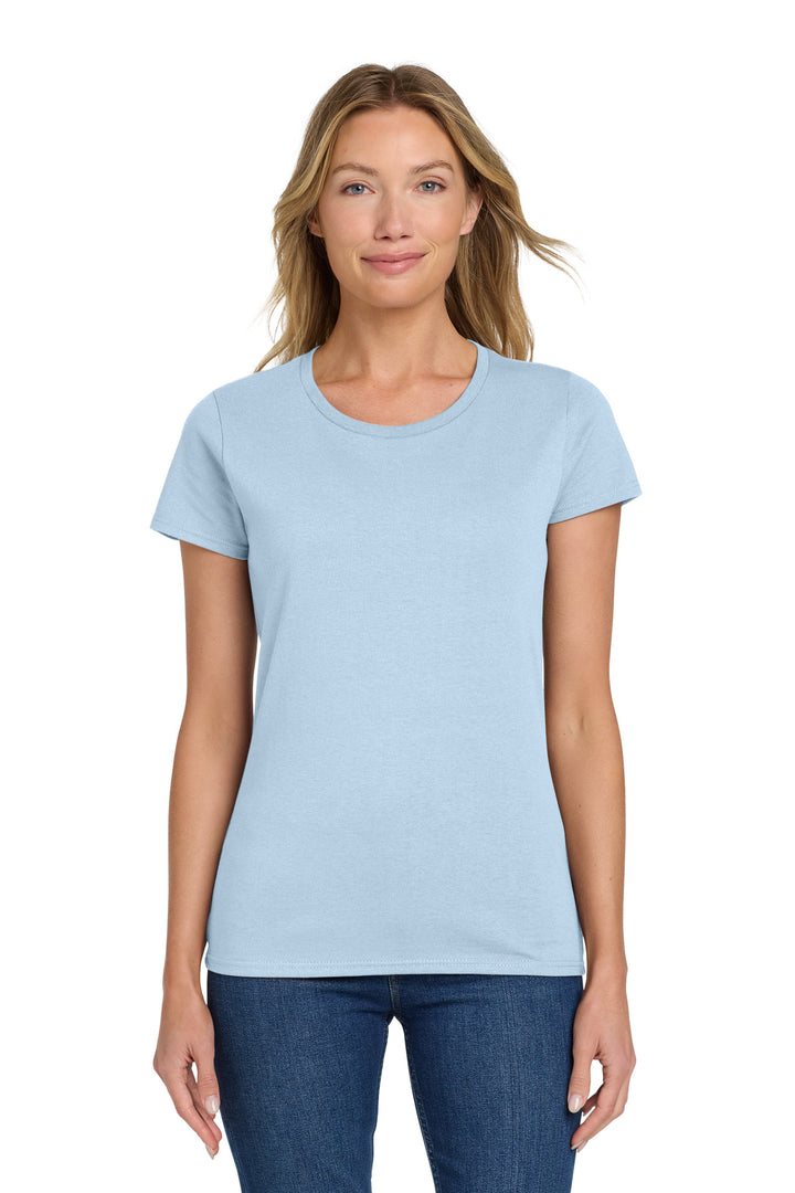 LightBlue Gildan Women's Heavy Cotton 100% Cotton T-Shirt. 5000L