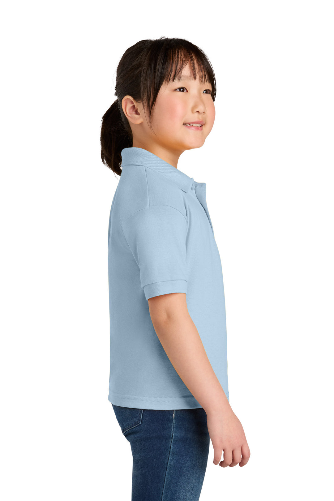 LightBlue Gildan Youth DryBlend 6-Ounce Jersey Knit Sport Shirt. 8800B