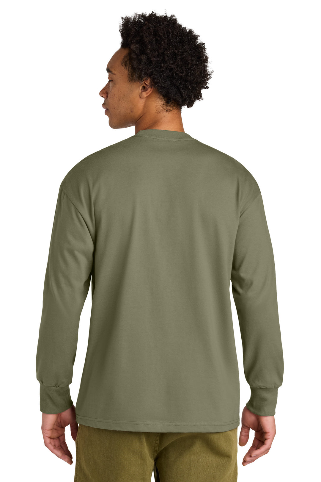 LightOlive Next Level Apparel Heavyweight Long Sleeve Tee NL7211
