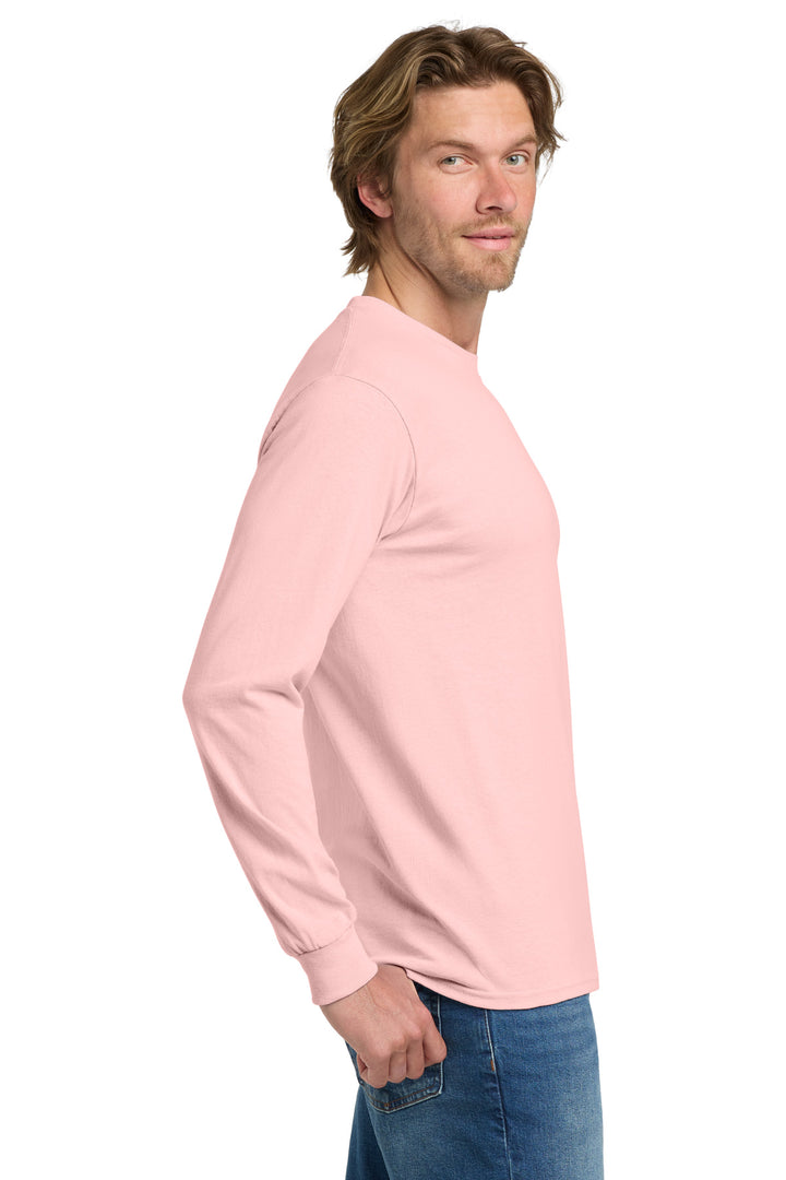 LightPink Gildan - Heavy Cotton 100% Cotton Long Sleeve T-Shirt. 5400