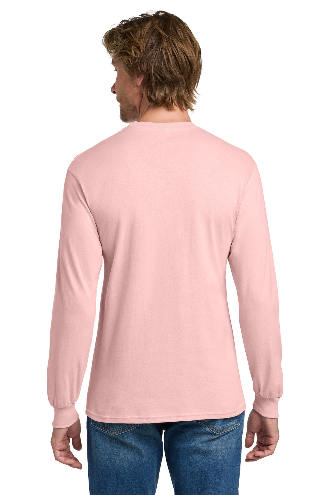 LightPink Gildan - Heavy Cotton 100% Cotton Long Sleeve T-Shirt. 5400