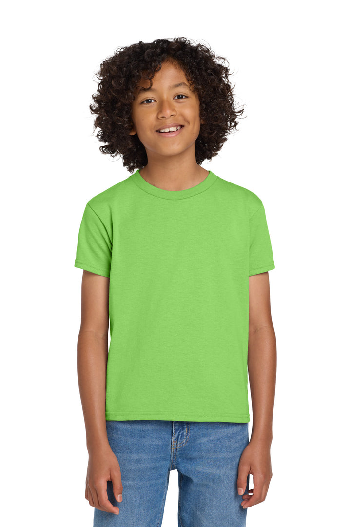 Lime Gildan Youth DryBlend 50 Cotton/50 Poly T-Shirt. 8000B