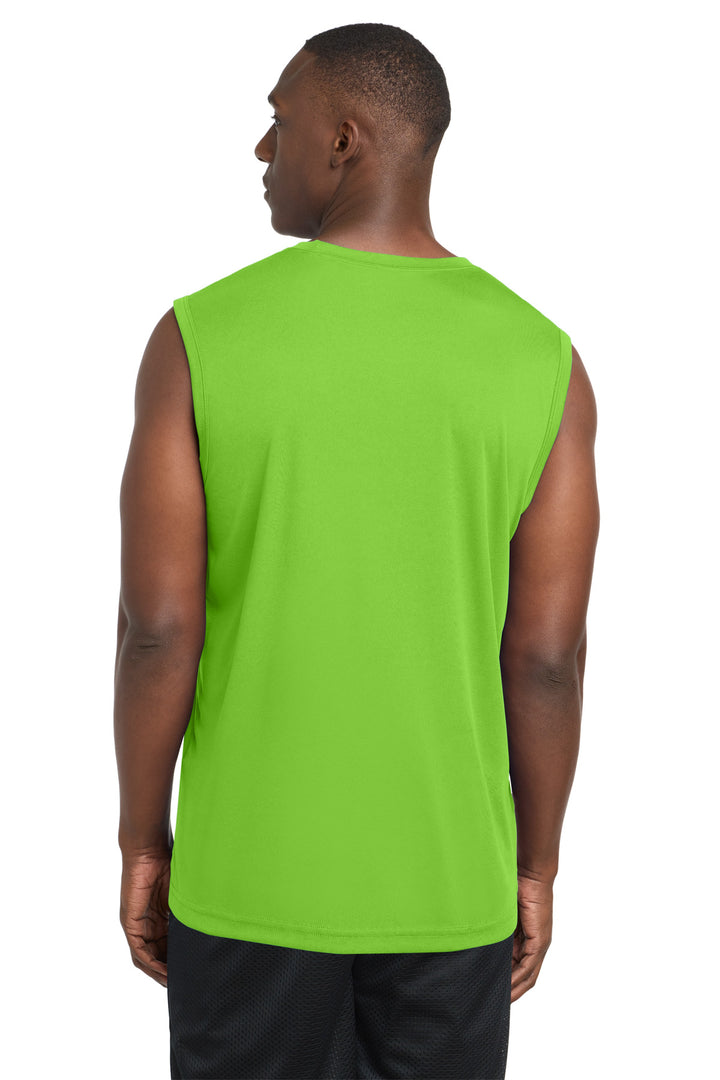 Lime Shock Sport-Tek Sleeveless PosiCharge Competitor Tee. ST352