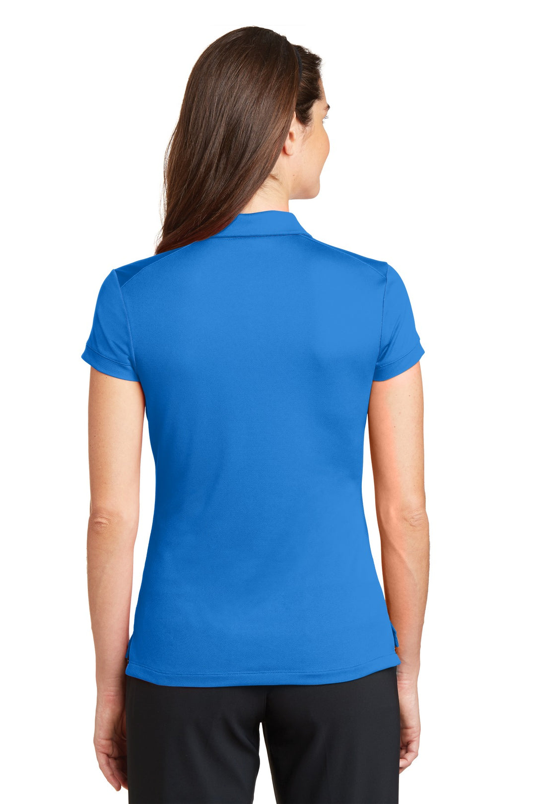 Lt Photo Blue Nike Women's Dri-FIT Solid Icon Pique Modern Fit Polo. 746100