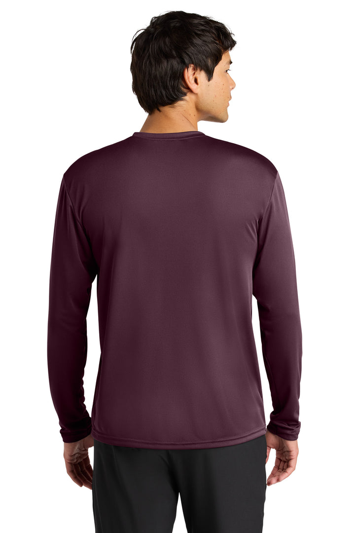 Maroon A4 Cooling Performance Long Sleeve Tee A4N3165
