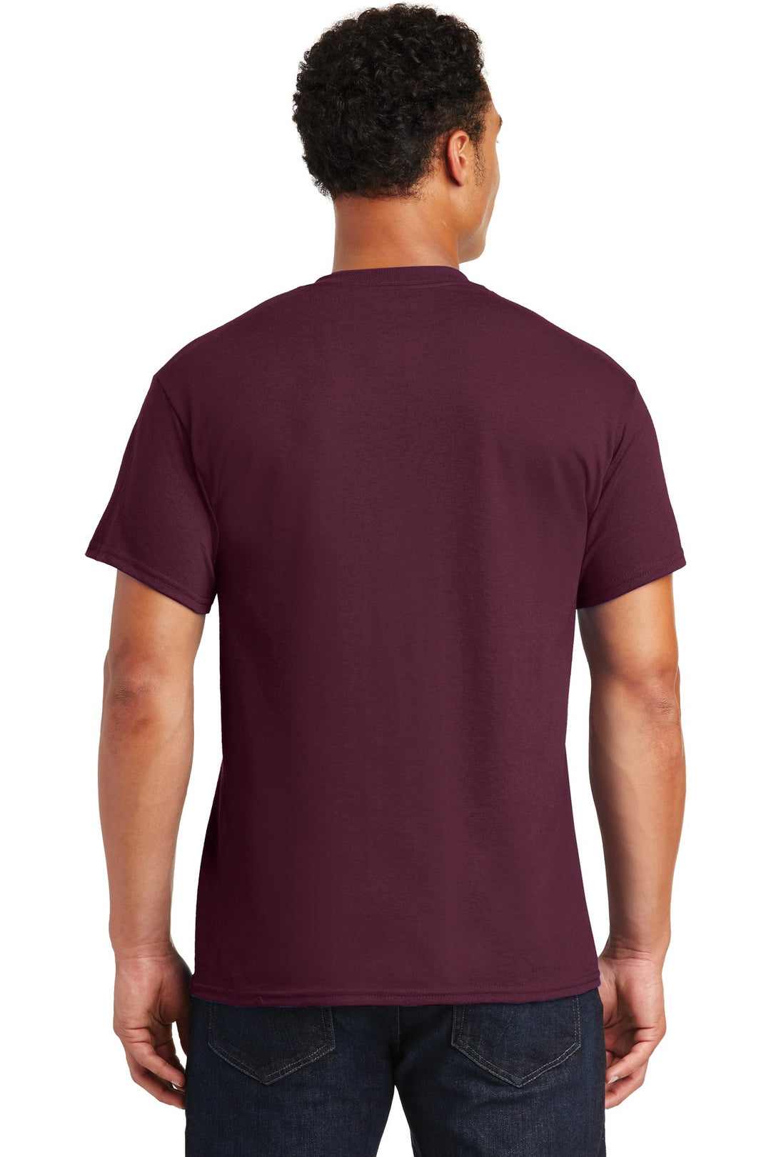 Maroon Gildan DryBlend 50 Cotton/50 Poly T-Shirt. 8000