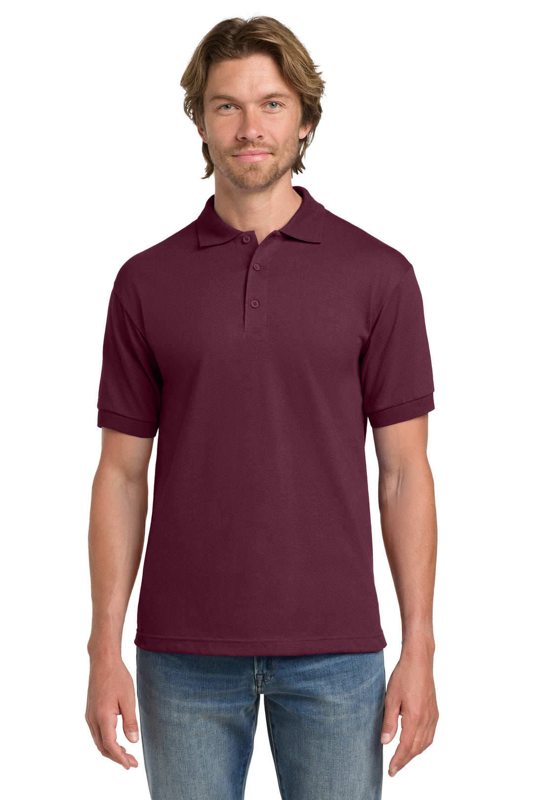 Maroon Gildan - DryBlend 6-Ounce Jersey Knit Sport Shirt. 8800