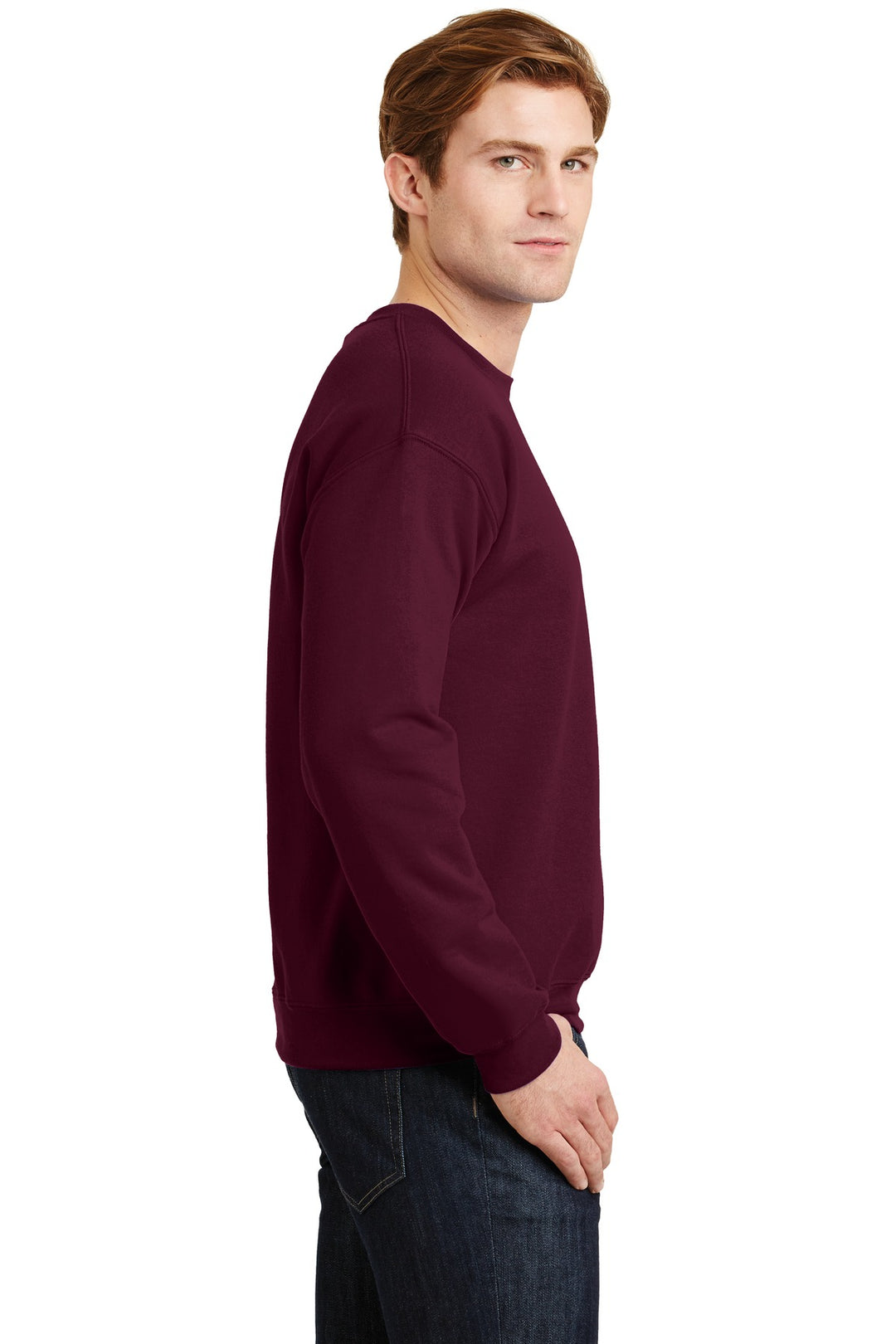 Maroon Gildan Heavy Blend Crewneck Sweatshirt. 18000