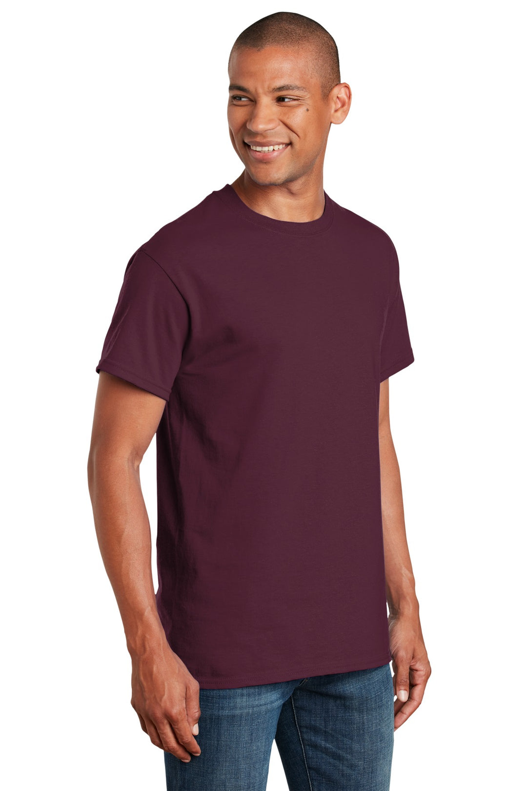 Maroon Gildan - Ultra Cotton 100% US Cotton T-Shirt. 2000