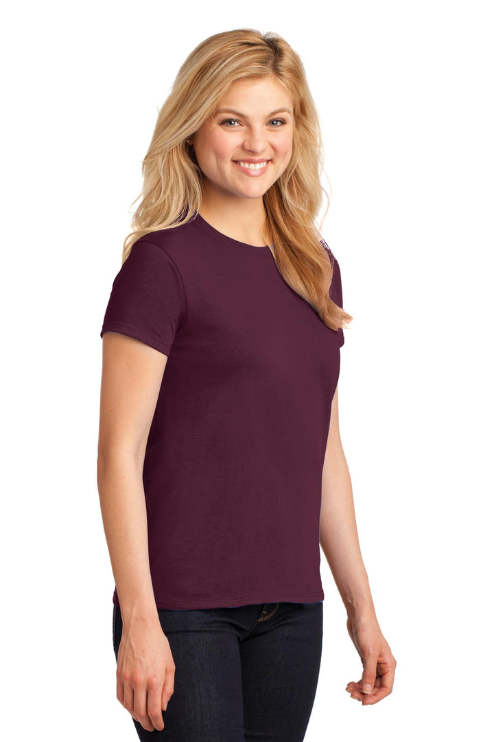 Maroon Gildan Women's Heavy Cotton 100% Cotton T-Shirt. 5000L