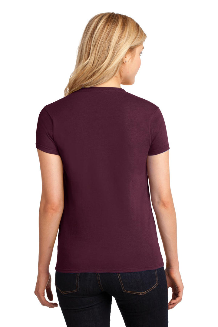 Maroon Gildan Women's Heavy Cotton 100% Cotton T-Shirt. 5000L