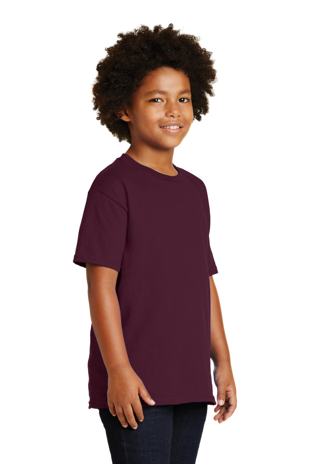Maroon Gildan - Youth Ultra Cotton 100% US Cotton T-Shirt. 2000B
