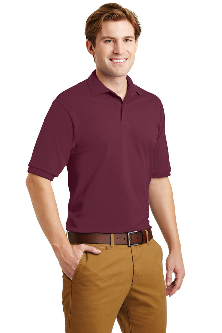 Maroon Jerzees Dri-Power Sport Shirt. 437M