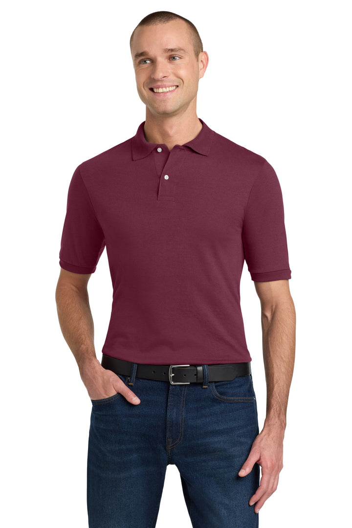 Maroon Jerzees Dri-Power Sport Shirt. 437M