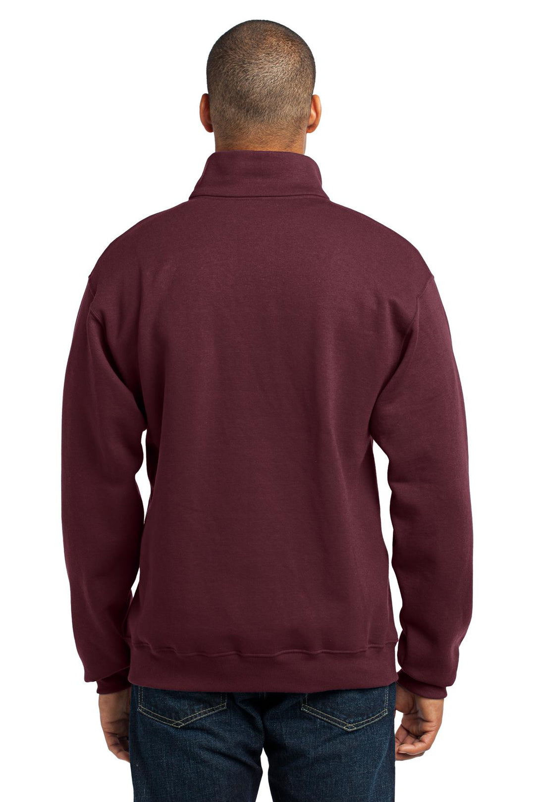 Maroon Jerzees - NuBlend 1/4-Zip Cadet Collar Sweatshirt. 995M
