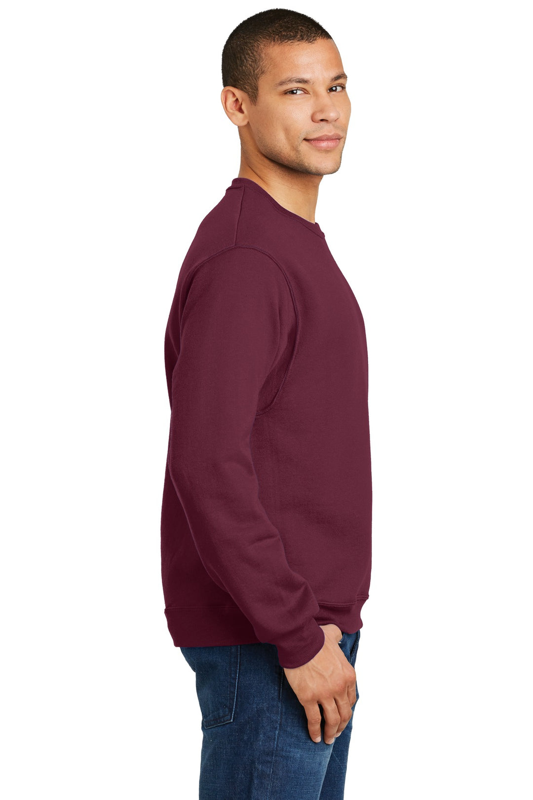 Maroon Jerzees - NuBlend Crewneck Sweatshirt. 562M